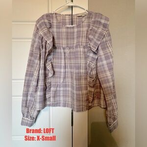 LOFT long sleeve top, size X-SMALL.